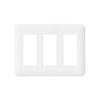 Cosmo Series Wide 21 Simple Fire-Resistant Outlet Plate 9-Gang White WTF7709W