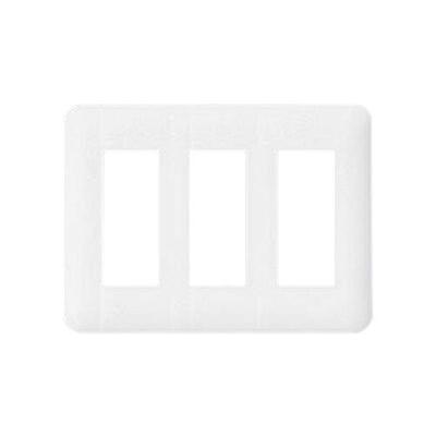Cosmo Series Wide 21 Simple Fire-Resistant Outlet Plate 9-Gang White WTF7709W