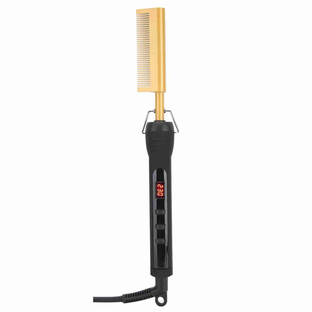 Electric Hair Straightener Comb Straight Curl Dual Use for Women Hair Styling Men Beard Combing