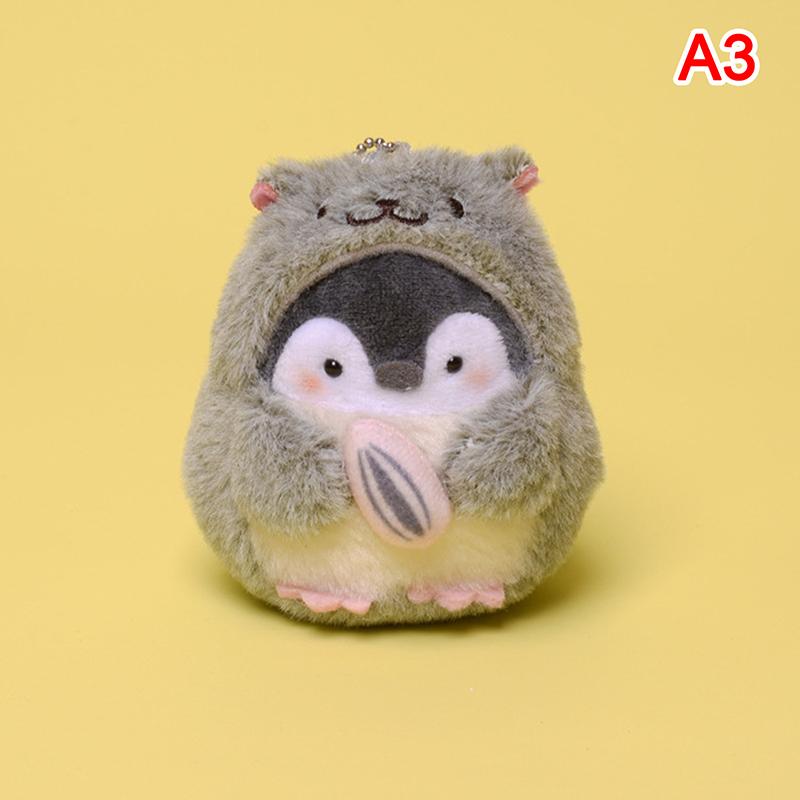 

Cute Penguin Plush Doll Cartoon Animal Plush Toys Kawaii Hamster Key Chain 8cm серый