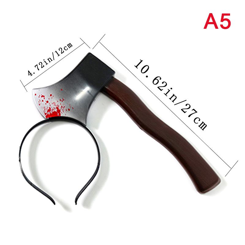 

Хэллоуин обруч для волос ужас кровь поддельный топор пилы нож готическая повязка на голову Хэллоуин вечеринка маскарад косплей реквизит декор аксессуары