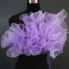 2026 15CM Wide Pleated Mesh Lace Transparent High Quality Big Wave Chiffons Fabric Ruffle Sewing Fabric For Sewing Wedding Dress
