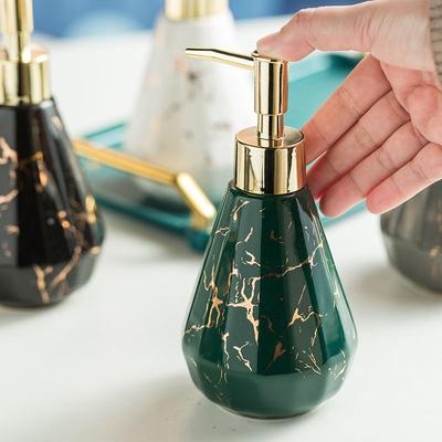 Eenvoudige Keramische Diamant Opbergfles Gemarmerde Lotion Shampoo Opbergfles Zeep Vloeistof Container Badkamer Ornament Accessoires