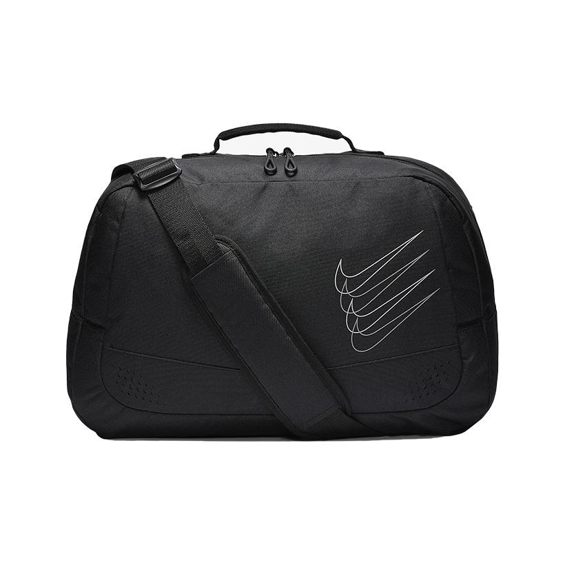 

Nike Run Polyester Travel Gym Bag Unisex bags Black White Gold CN0211-072 Black/White Gold