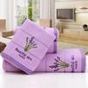 Hochwertiges Badetuch, Baumwolle, Stickerei, Lavendel, Aromatherapie, weiches Handtuch- und Lakenset, 34 x 74 cm