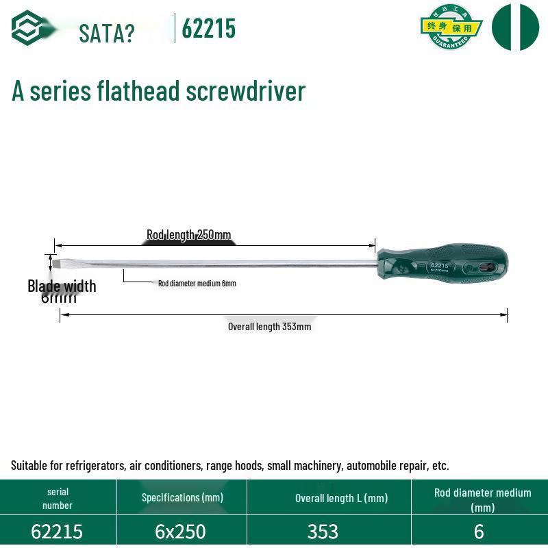 Sata Stubby Screwdriver Set: Phillips, Slotted, Flathead, Torx
