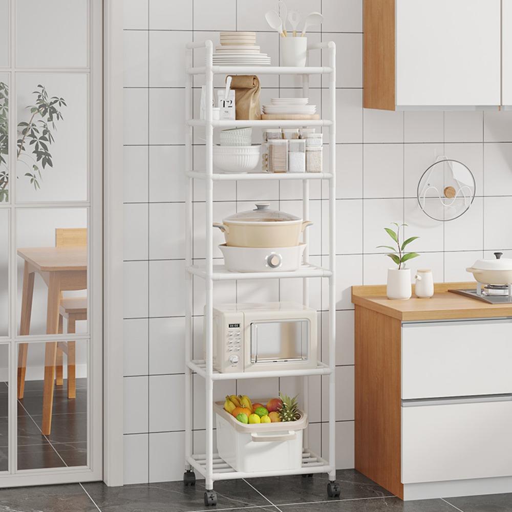 Multi-Layer Kitchen Rack Floor Stand Multi-Layer Household Microwave Stove Shelves Multi Scene Tool Pot Racks Kitchen Storage