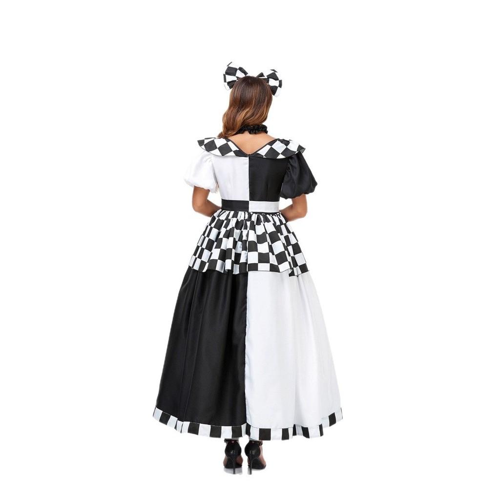 Alice im Wunderland Kostümkleid aus Polyesterstoff für Cosplay und Halloween-Veranstaltungen