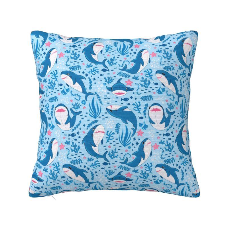 Fashion Ocean Animal Shark Cushion Covers xcm Polyester Pillow Case Sofa Chair Square Pillowcase Decoration