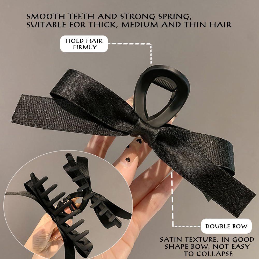 1PC Agrafe de păr cu fundă de modă pentru femei Agrafe de păr elegante din coadă de cal din împletitură Agrafe dulci Clip de rechin Accesorii de păr pentru fete