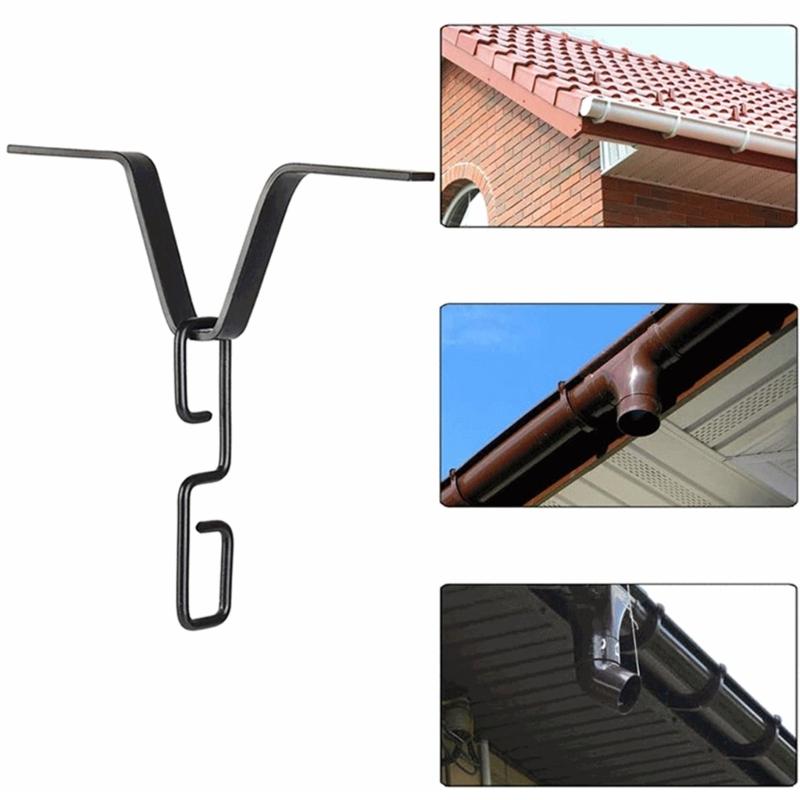 Rustproof V Hook Hanger Stable Gutters Adapter Practical Rain Chain Gutter Adapter for Efficient Rainwater Drainage