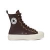 Converse Sneakers da Donna Chuck Taylor All Star con Plateau Extra-Alto Mountain Club Marrone Radice Scura Aigrette 570027C