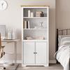 VidaXL BODO Bookcase White and Brown 80x40x172cm Solid Pine Wood 355057