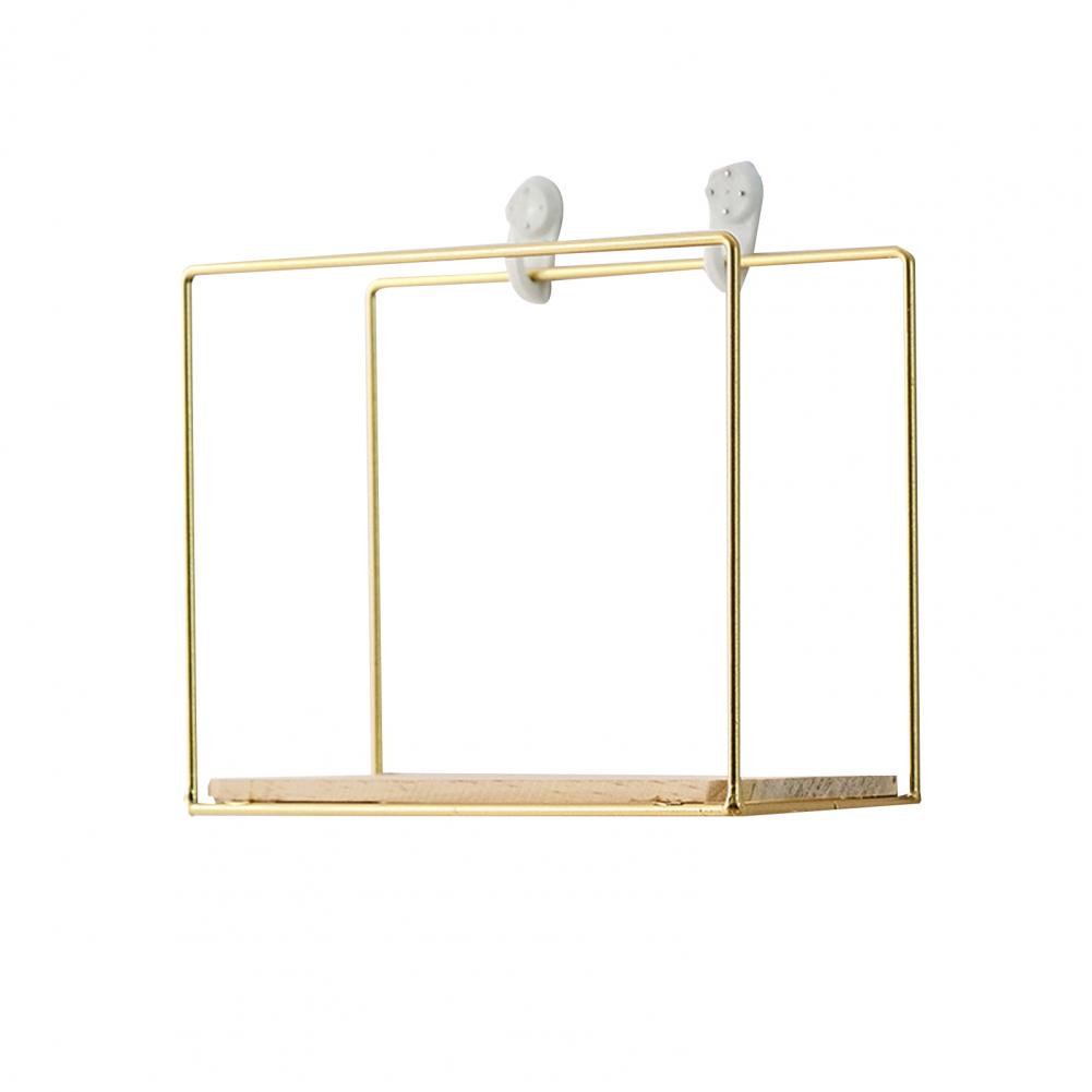 Iron Storage Shelf Geometric Nordic Style Storage Rack Novelty Artistic Storage Holder DIY Wall Mounted Home Decor Storage Shelf