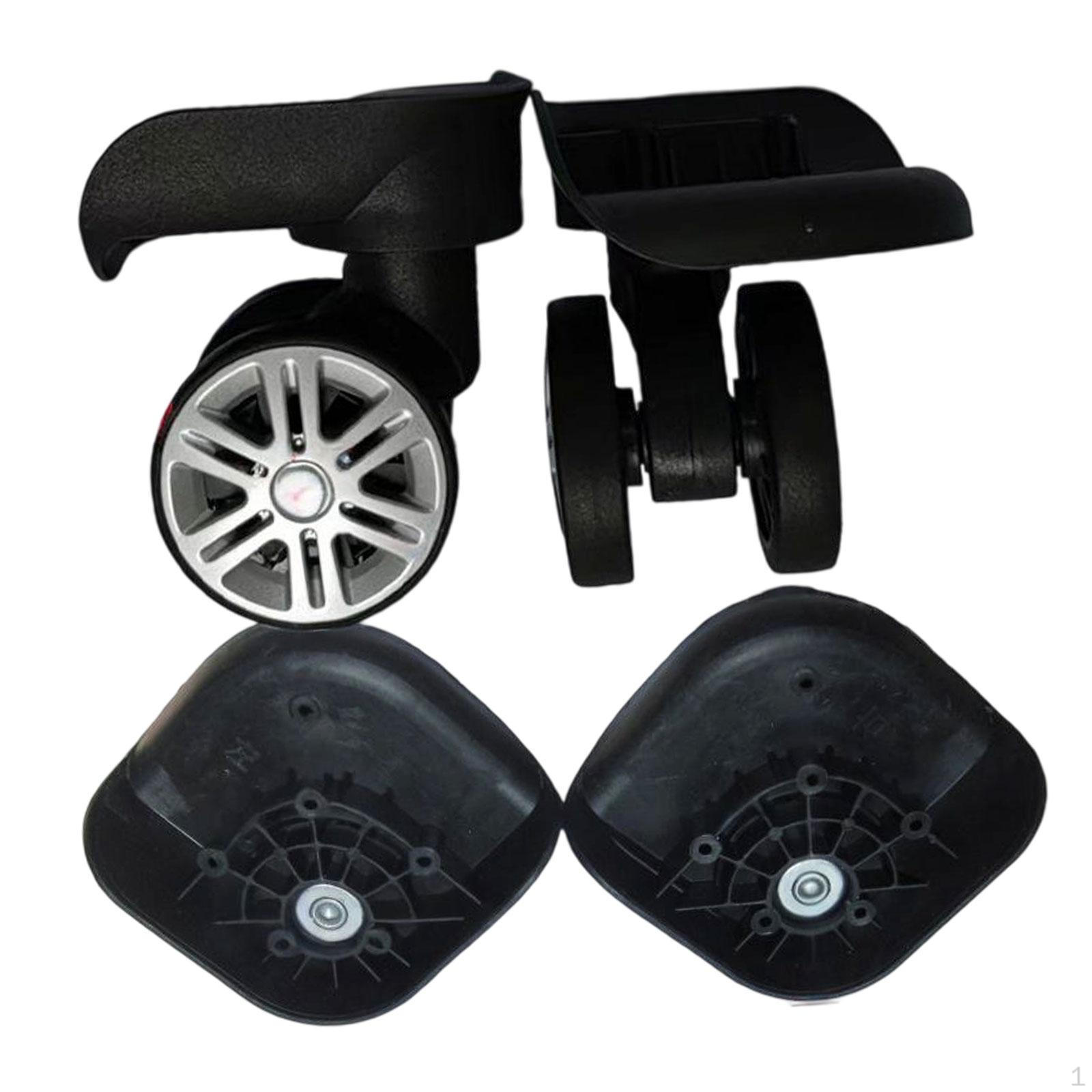 

Набор из 2 сменных колес для багажа, двухрядный ремонтный комплект, простая установка, износостойкие поворотные колеса L