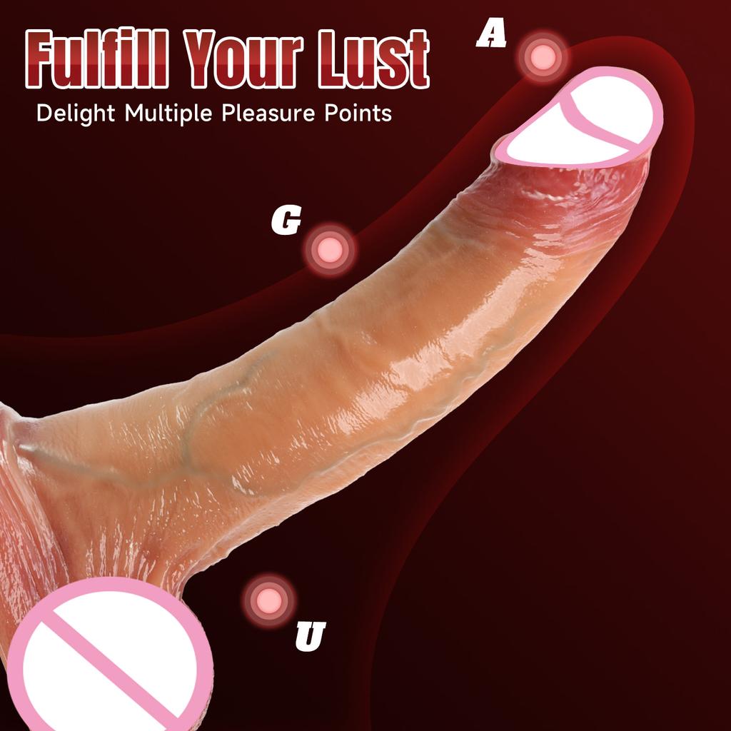 Wearable Realistic Strapon Dildo Skin Testicles Sliding Anal Vagina Sexy Adult Masturbation Big Penis For Women Sex Toys Dildos