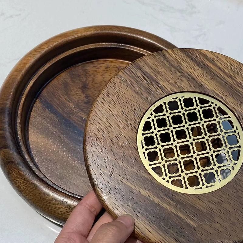 

Walnut New Chinese-style Household Solid Wood Tea Tray Water Storage Small Dry Brewing Table Dry Brewing Tray High-end Kung Fu Tea Set