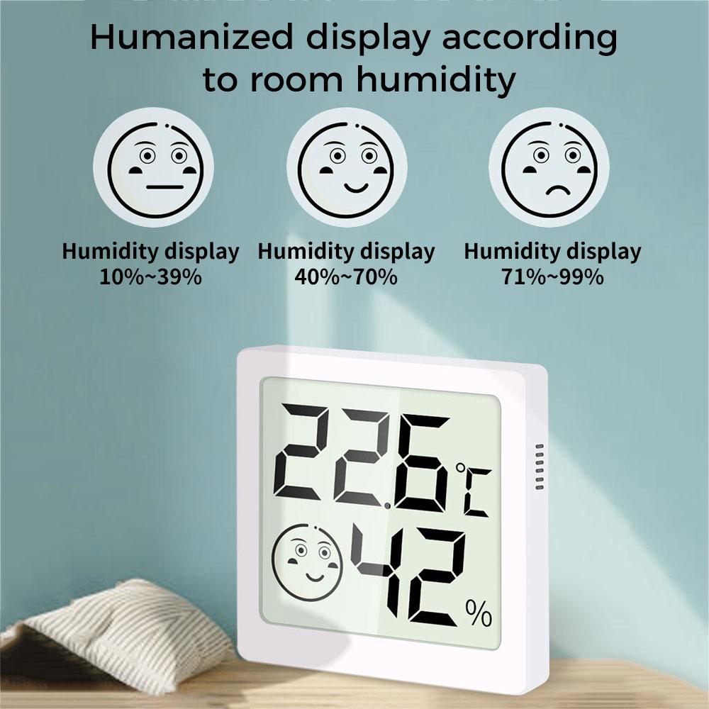 Nuovo Mini LCD Termometro Igrometro Digitale a Motivi Igrometro Elettronico da Interni Sensore di Temperatura Igrometria Misuratore Termometro per la Casa