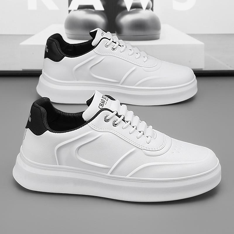 New Style White Shoes Casual Sneaker Winter for Men Low TopsWear-resistant Trendy All-match Easy To Clean Popular Model Tenis