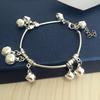 Vintage fashion Tibetan silver bracelet Bohemian cute super many bells female Miao silver anklet handmade jewelry