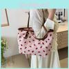 Trendy Street Style Canvas Tote Bag For Women With Large Capacity And Zipper Closure