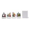 Glowing Resin Christmas House with Santa & Snowman Ornament
