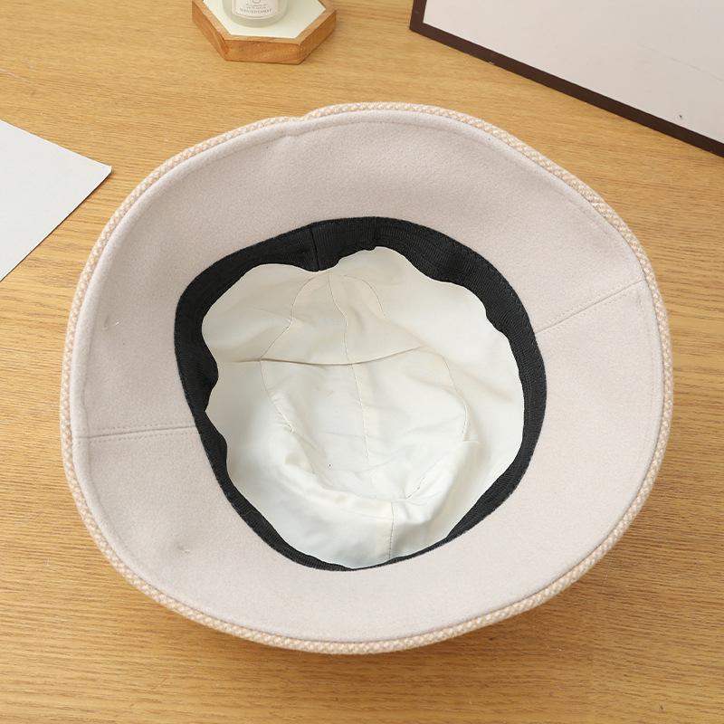 Sweet Versatile Lace Bow Fisherman Hat Autumn and Winter Casual Versatile Warm Hat Outdoor Travel Elegant Basin Hat Korean
