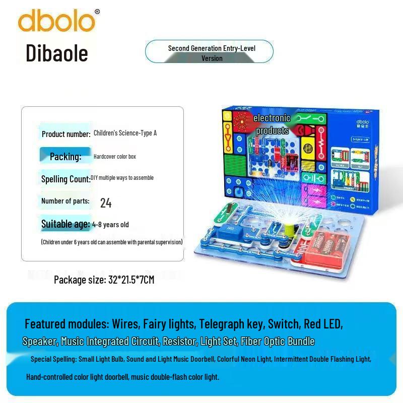 

Dibaole Galaxy Starry Sky Edition Электронные строительные блоки - Детский научный эксперимент Игрушка-схема (Возраст 6-18 лет)