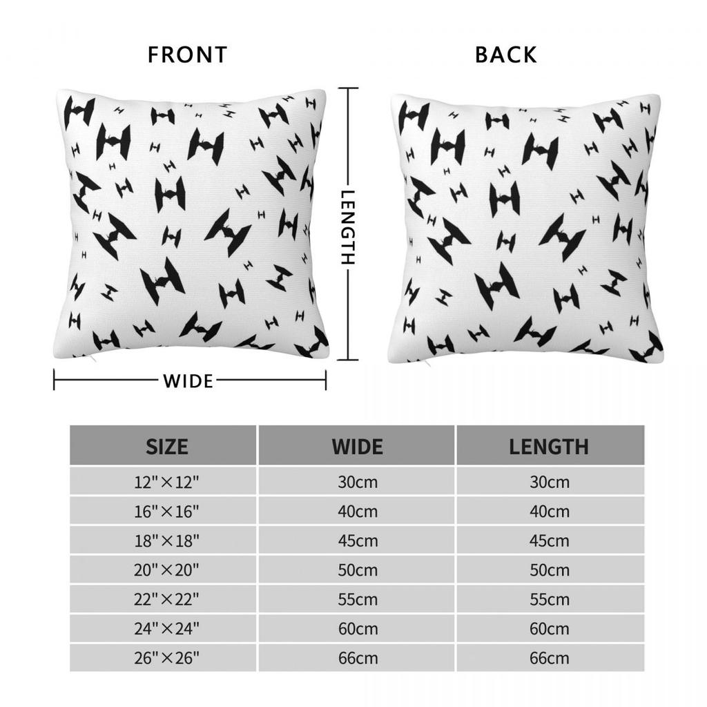 Tie Fighter Square Pillowcase Polyester Linen Velvet Pattern Zip Decorative Pillow Case Car Cushion Cover