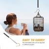 Telescoping Birdcage Hanging Pole Stainless Steel Birdcage Mounting Stick Outdoor Use