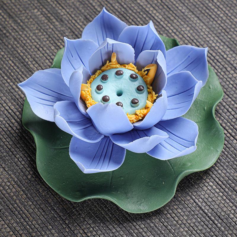 

Multiple Color Flower Incense Holder Ceramic Lotus incense Sticks Zen Meditation Decor Perfect Relaxation Gift For Home