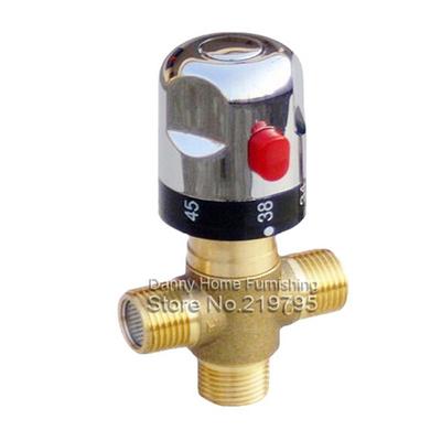 Verstellbares Thermostatisches Mischventil Badezimmer Wasser Temperaturregelung Wasserhahn Kartuschen Messingrohr Thermostat Wasserhahn