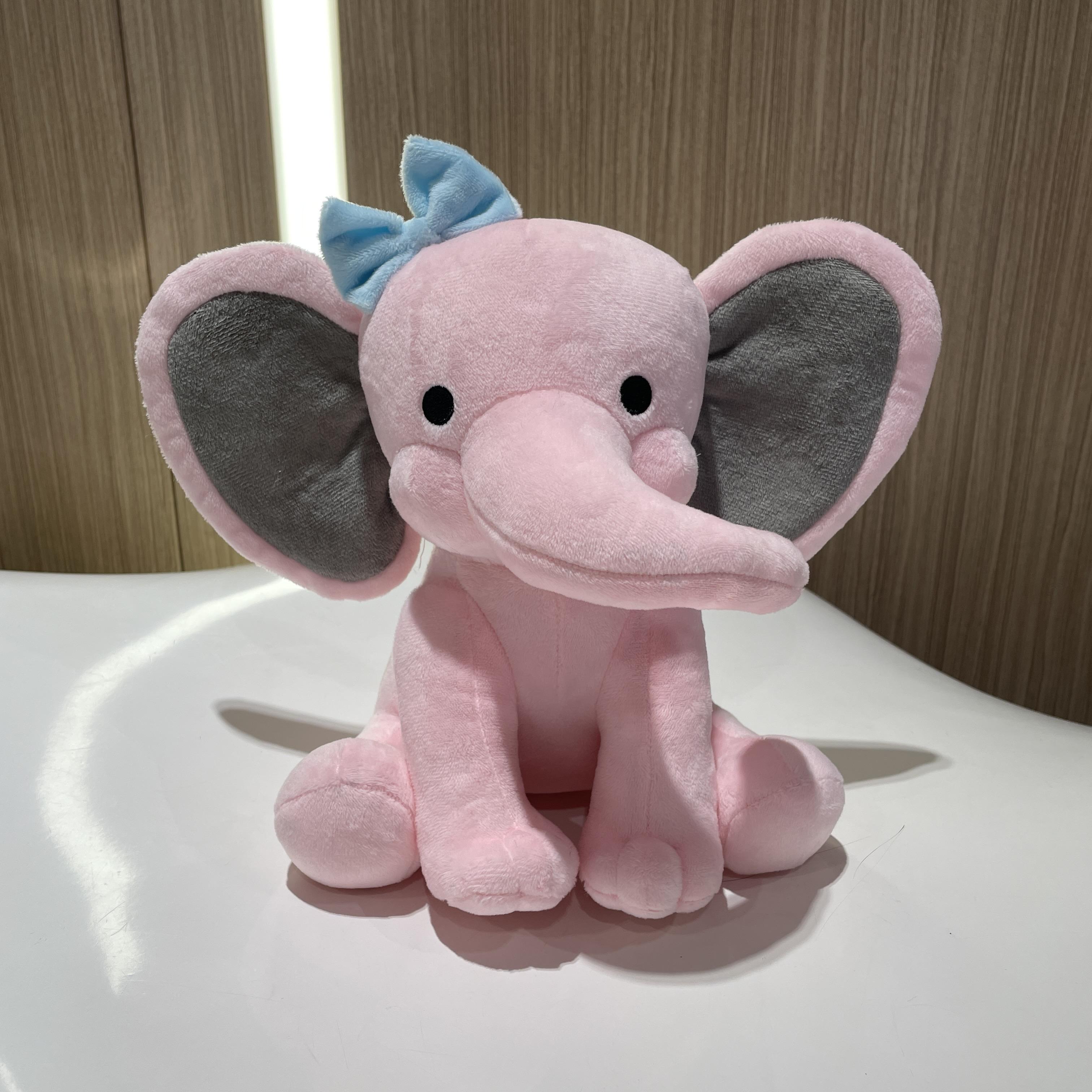 

New Arrival High Quality 25CM Gray Pink Elephant Plush Toys Stuffed Doll Baby Kawaii Sleeping Toy Kids Room Decorative Gifts