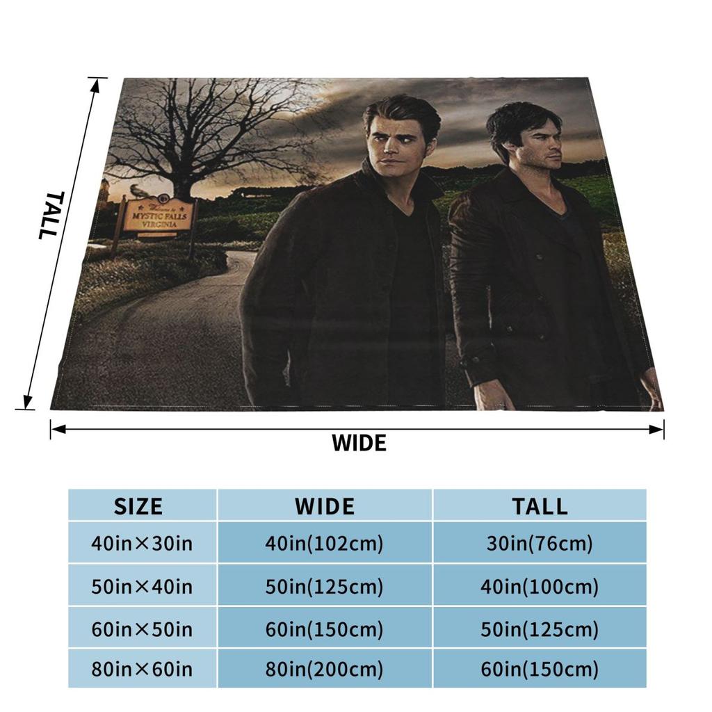 The Vampire Diaries Damon Salvatore Decke Weiche Warme Flanell Überwurfdecke Abdeckung für Bett Wohnzimmer Picknick Reise Zuhause Sofa