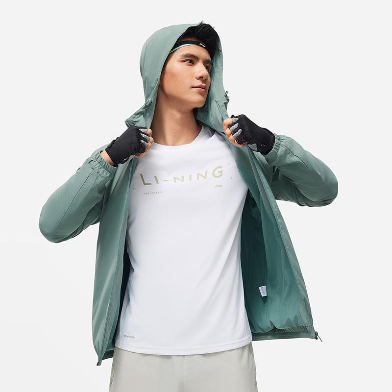 Li Ning Fitness Series Trench Coat Men's Lake Green AFDU089-5