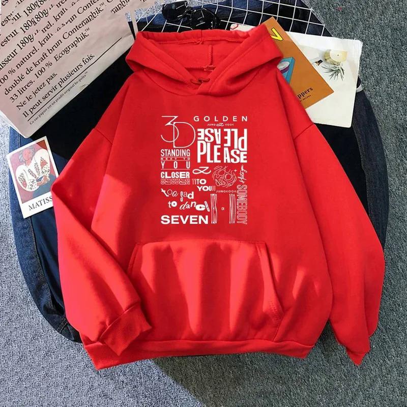 JungKook Golden Hoodie Women Harajuku Hoodie