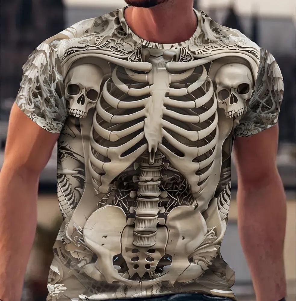 

T-shirt Men s Fashion Print Pattern Short Sleeve Casual Comfortable Top Clothing 6XL