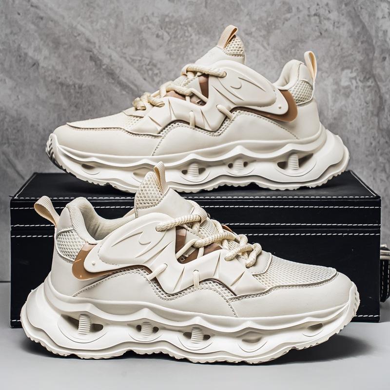 Men's New Thick-soled Shock-absorbing Sports Shoes, Lightweight Mesh Breathable Casual Shoes, Fashionable Versatile Outdoor Dad Shoes