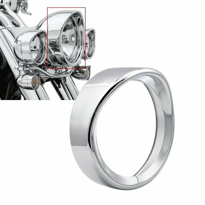 7 Inch Chrome Headlight Trim Ring Bezel Motorcycle Headlamp Decor Cover Accessories for Harley Touring Street Glide 1983-2013
