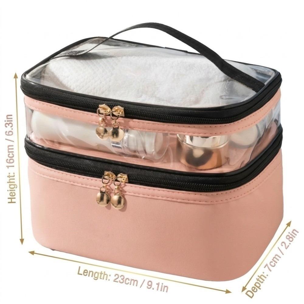 

Large Capacity Travel Cosmetic Bag Smooth Zippers Cosmetic Case Toiletry Bag Travel Essentials