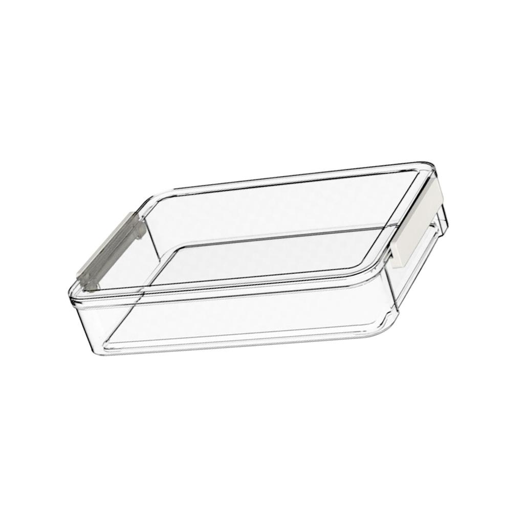 File Container Box Organizer Clear with Lid magazine Desk Home