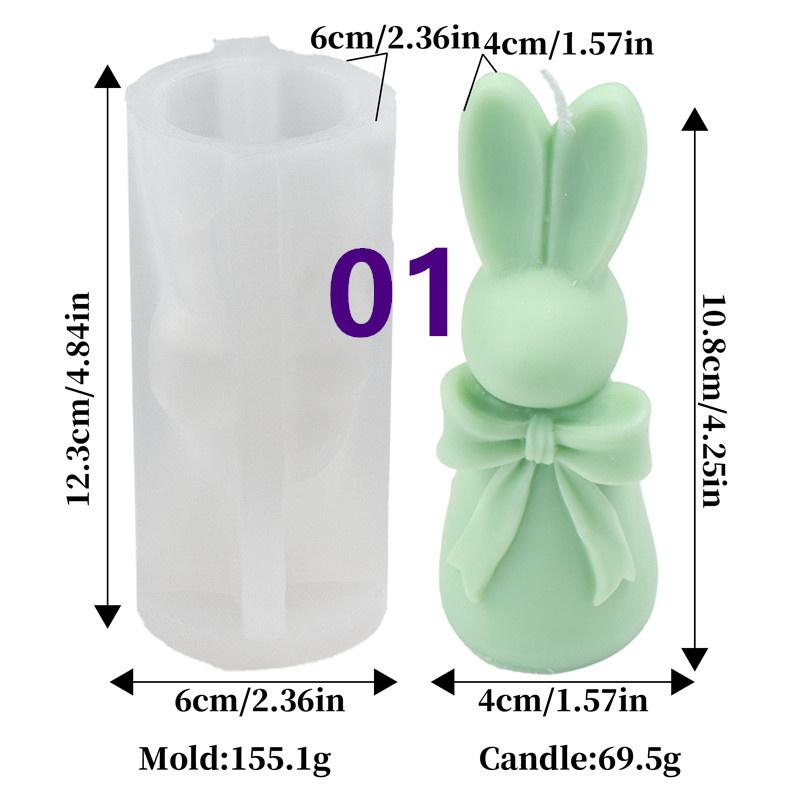 

Easter Stragiht and Folded Bunnies Ear Basket Silicone Candle Mold DIY Faceless Rabbit Easter Egg Handmade Gift Sculpture Mold