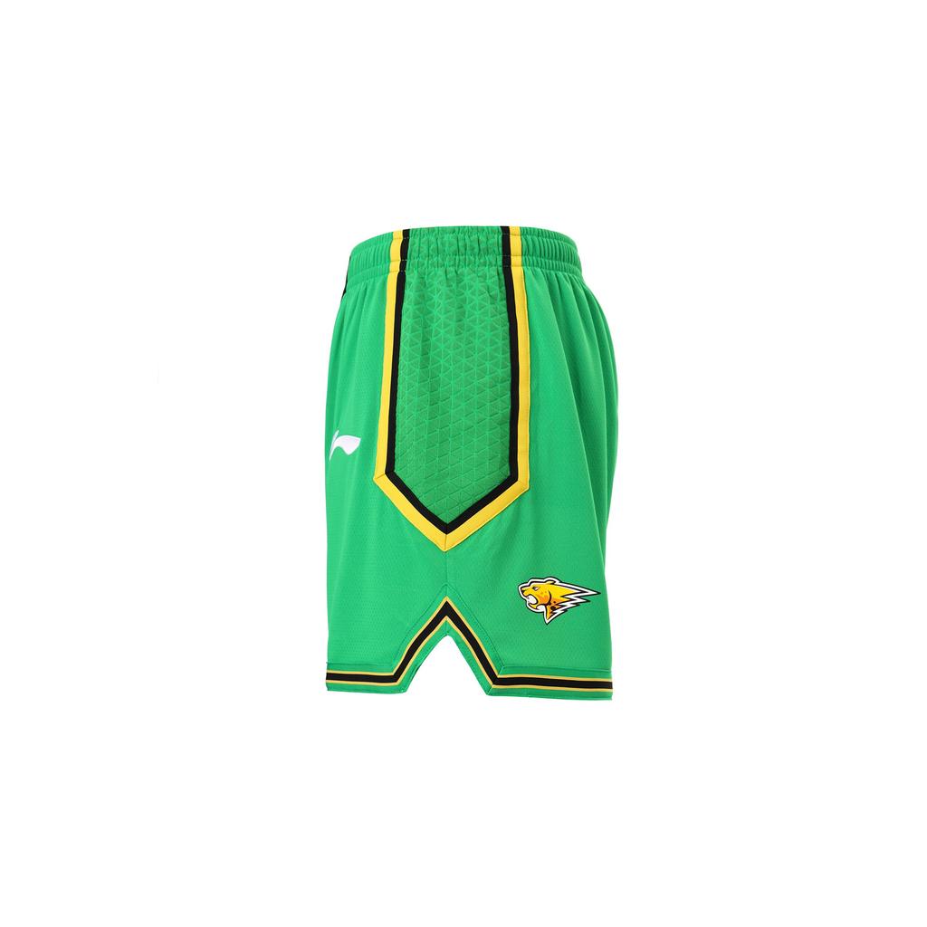 Li Ning CBA Series Professional Basketball Printed Breathable Loose Comfortable Basketball Shorts Men Shorts Dark-Green AAPS415-1