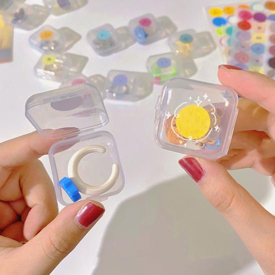 

10Pcs Mini Jewelry Box with Lid Transparent Space-Saving Multifunction Small Ring Earring Storage Box Home Supplies прозрачный
