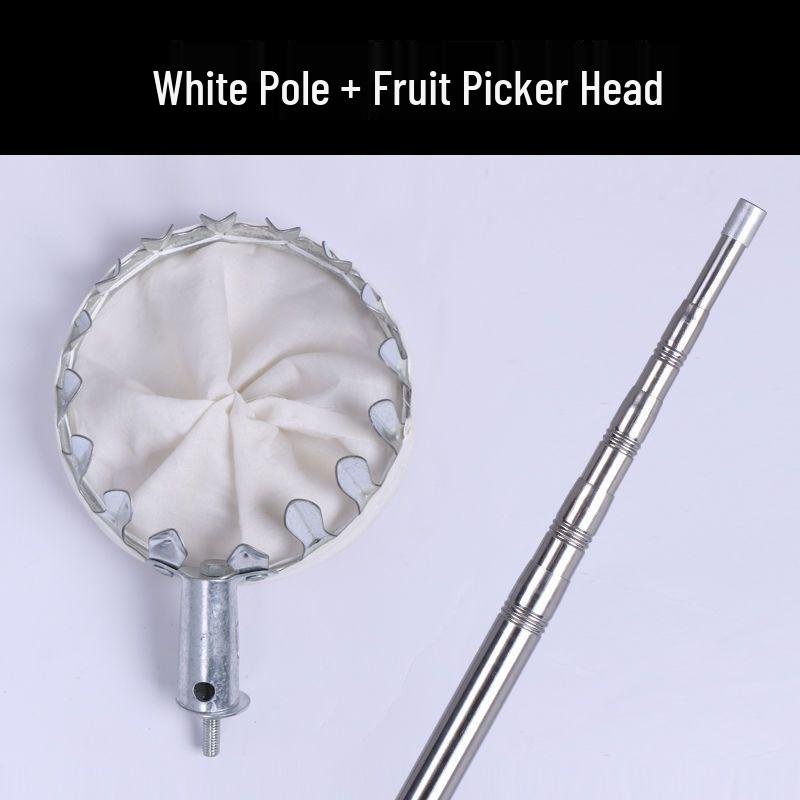 Multifunctional Stainless Steel Fruit Picker for High Altitude and Seasonal Use.
