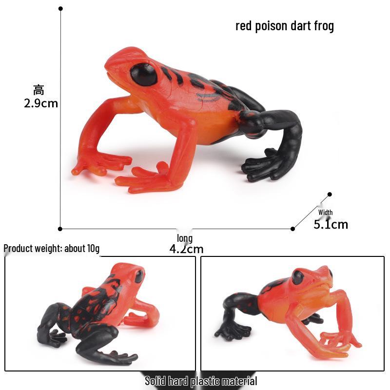 Children s Cognitive Wildlife Toy: Red Poison Dart Frog, Tree Frog, Toad Model