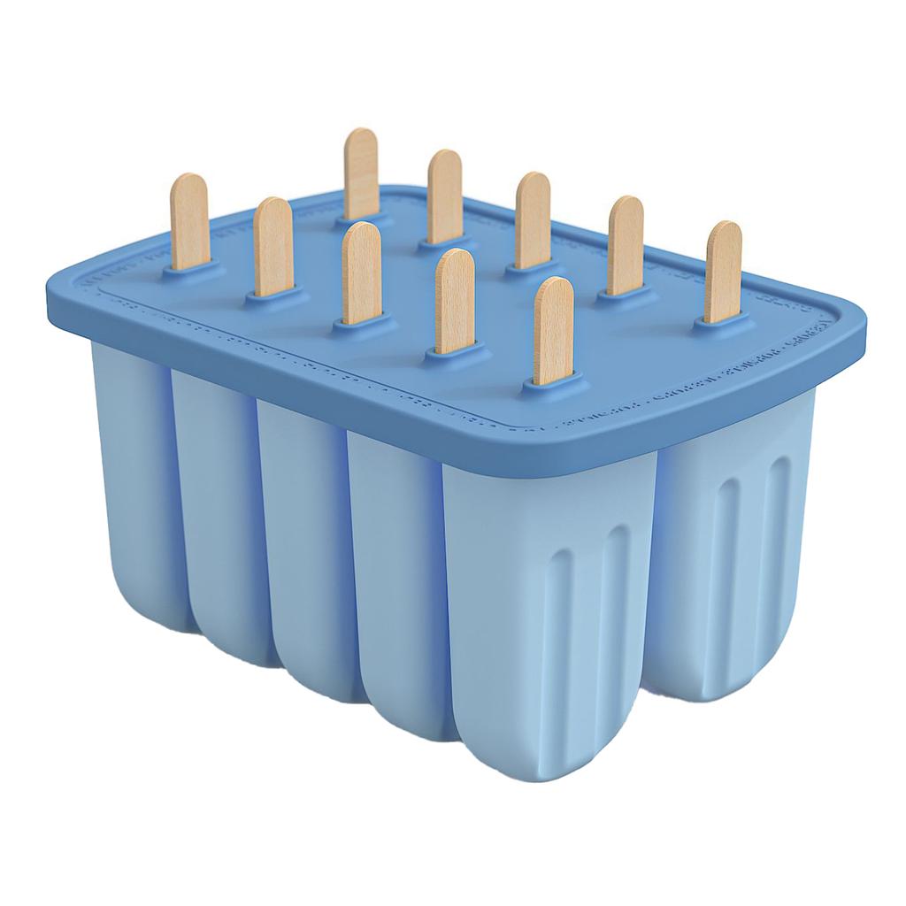 Leeseph Mucegai pentru Popsicle, Reutilizabil, ușor de eliberat, din silicon, pentru prepararea de casă, Tavi pentru Mucegai pentru gheață cu 50 de bețișoare de gătit, Cadouri de vară