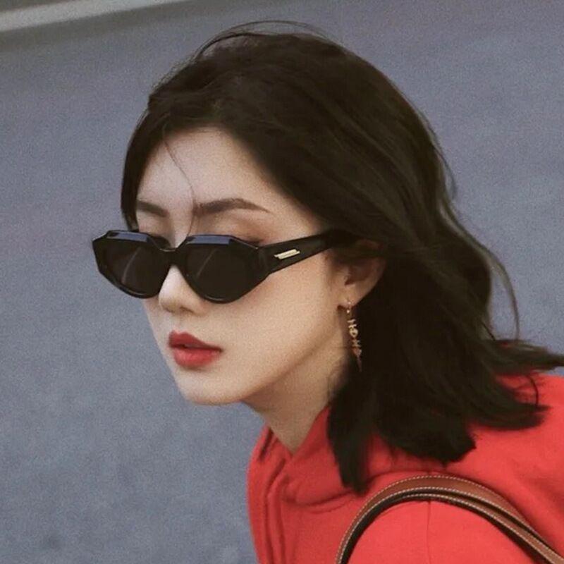 Popular Fashion Polygon Cat Eye Women Sunglasses Retro Colorful Oval Eyewear Shades UV400 Men Trending Sun Glasses