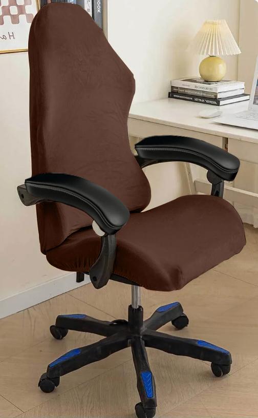 Elastic Cover For Gaming Chair Velvet Brown Gaming Chair