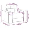 VidaXL Armchair Light Grey 60 Cm Fabric, Single Sofa, Comfort Sofa, TV Armchair, Sofa, Sofa Seat, Recliner Sofa, 4105058
